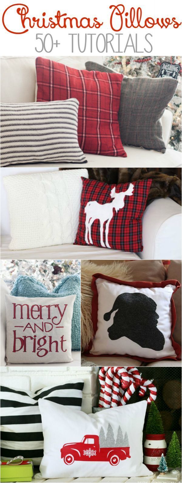 25 diy pillows christmas
 ideas
