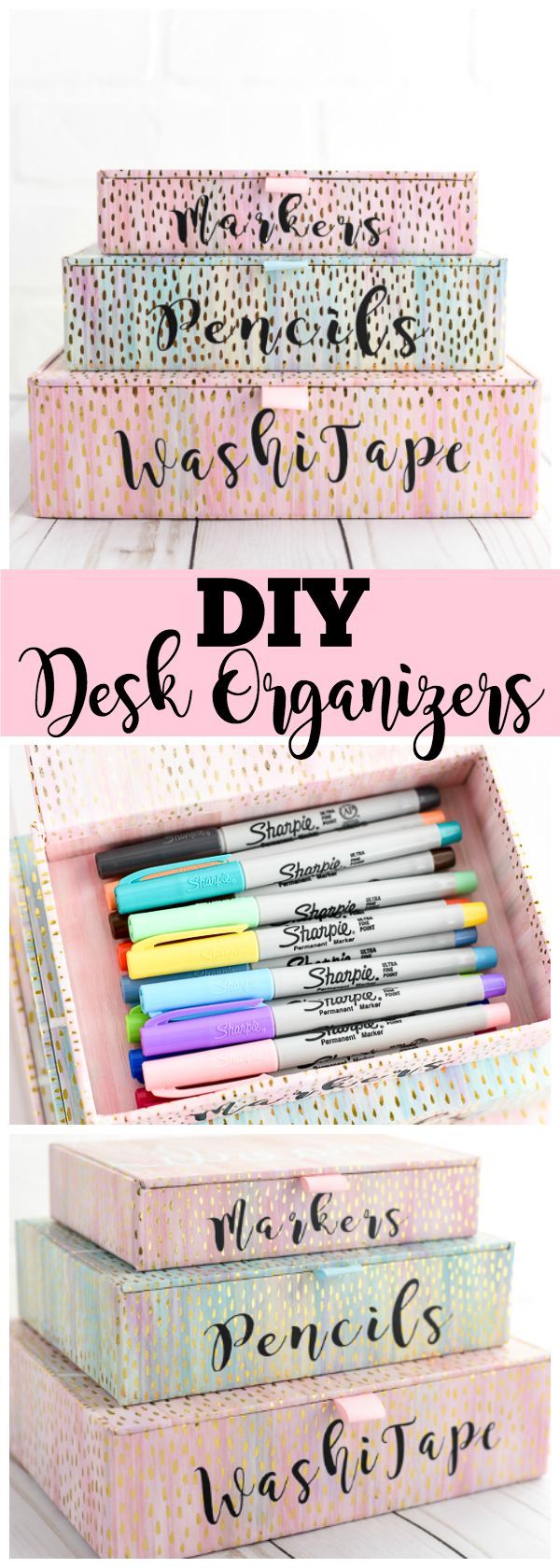 DIY Desk Organizers -   25 diy room organizers
 ideas