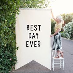 Our large over-sized DIY Best Day Ever banner makes a statement at any event -   25 diy wedding banner
 ideas