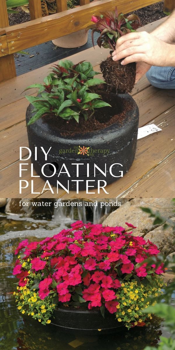 DIY Floating Planter for Water Gardens and Ponds -   25 floating garden water
 ideas