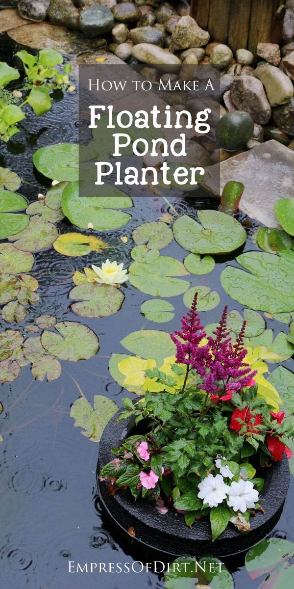 How to Make a Floating Pond Planter -   25 floating garden water
 ideas