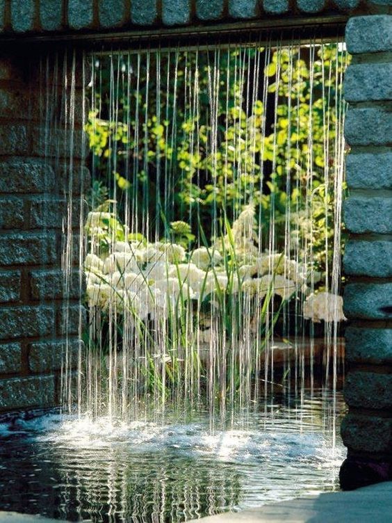 76 Backyard and Garden Waterfall Ideas -   25 floating garden water
 ideas