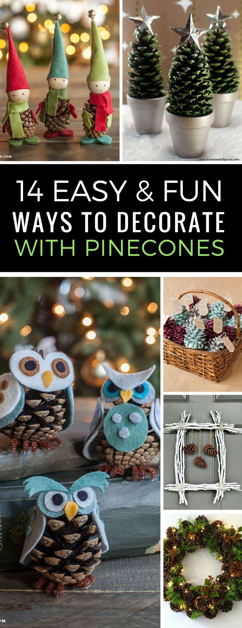 14 Easy Pinecone Crafts to Decorate Your Home this Christmas! -   25 pinecone crafts for children
 ideas