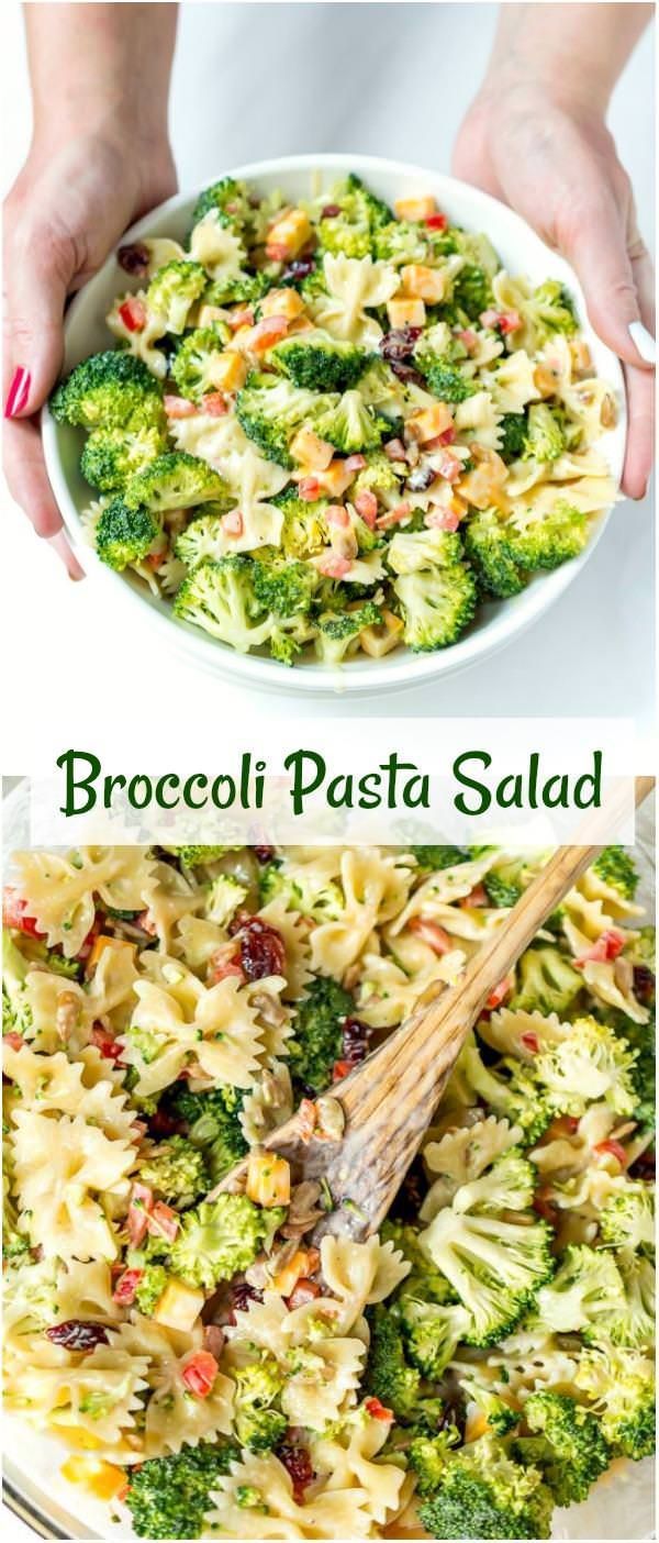 broccoli salad recipe with pasta and cheese -   18 bbq salad recipes
 ideas