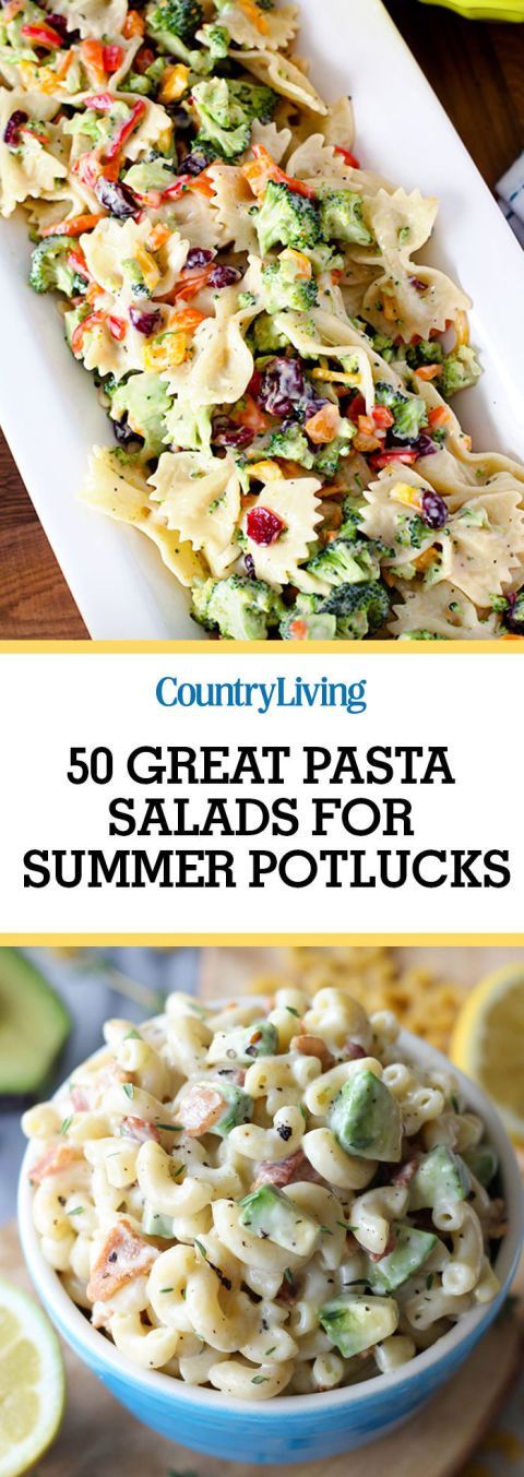 50+ Pasta Salad Recipes You Need to Bring to Your Summer Potlucks -   18 bbq salad recipes
 ideas