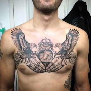 70 Irish Tattoos For Men - Ireland Inspired Design Ideas -   18 chest tattoo drawings
 ideas