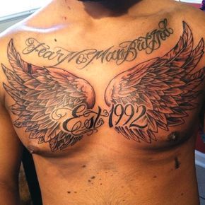 Top 100 Best Wing Tattoos For Men - Designs That Elevate -   18 chest tattoo drawings
 ideas