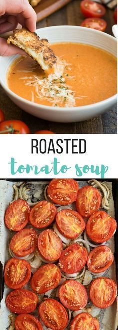 This Easy Roasted Tomato Soup is MUCH better than the can and couldn't be simpler -- perfect for fresh garden tomatoes and herbs! A healthy gluten-free and vegetarian meal with dairy free and vegan options. -   18 vegetarian recipes diet
 ideas