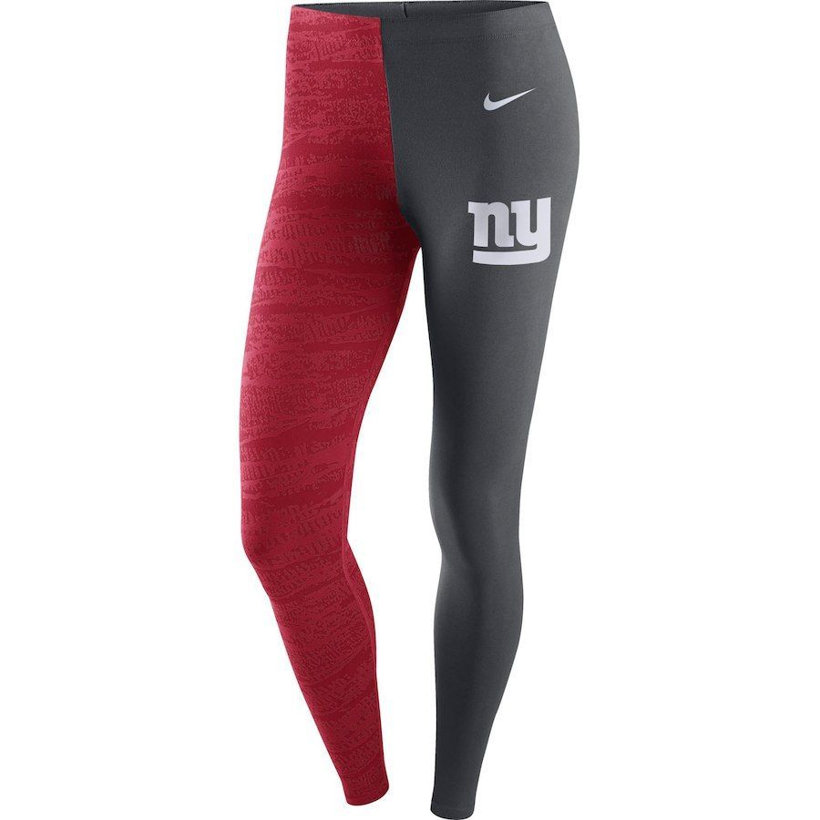 New York Giants Nike Women's Leg-A-See Leggings - Anthracite/Red -   19 fitness legs nike
 ideas
