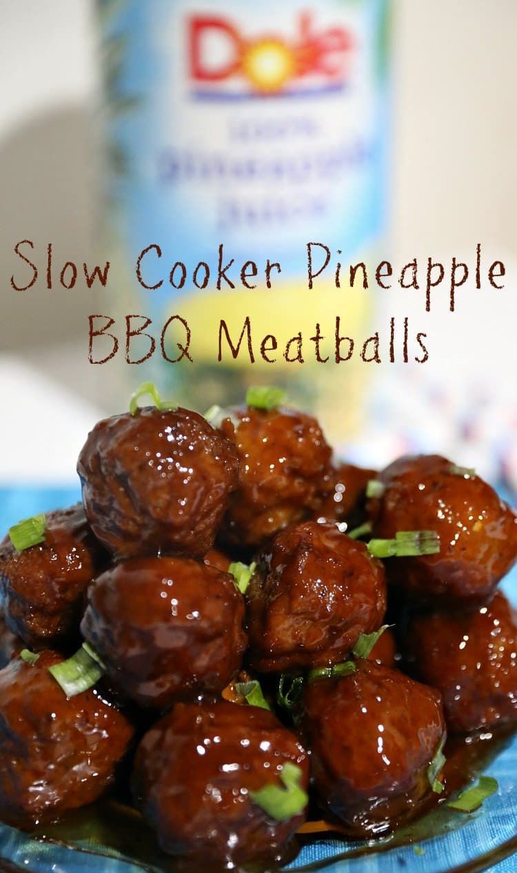 Best Slow Cooker Pineapple BBQ Meatballs -   19 meatball recipes pineapple
 ideas