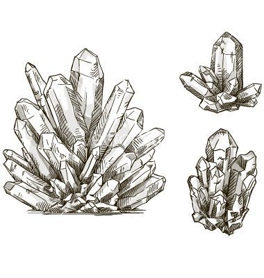 Set of crystals drawings vector by kamenuka on VectorStock® -   19 tattoo family drawings
 ideas