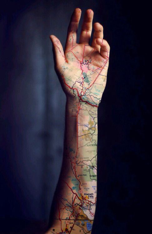 These 61 Map Tattoos Will Give You Major Wanderlust -   20 mens tattoo leg
 ideas