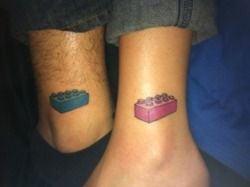 true love fits together like lego's -   20 tatted fitness couples
 ideas