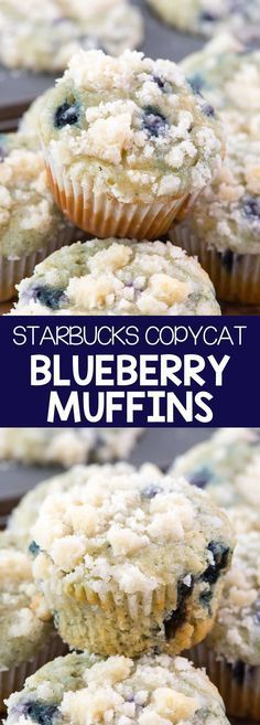 Starbucks Copycat Blueberry Muffins - this EASY blueberry muffin recipe is better than Starbucks and has a delicious streusel on top! EVERYONE loved these! -   21 breakfast recipes muffins
 ideas