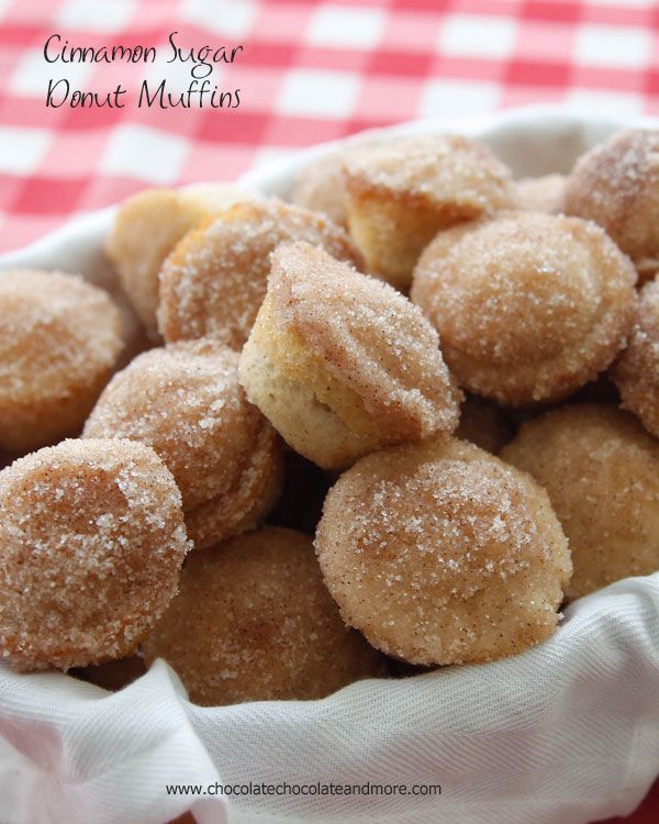 Cinnamon Sugar Donut Muffins -   21 breakfast recipes muffins
 ideas