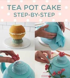 How To Make a Teapot Cake -   21 cake decor step by step ideas