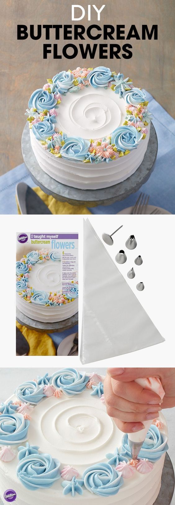 I Taught Myself Buttercream Flowers -   21 cake decor step by step ideas