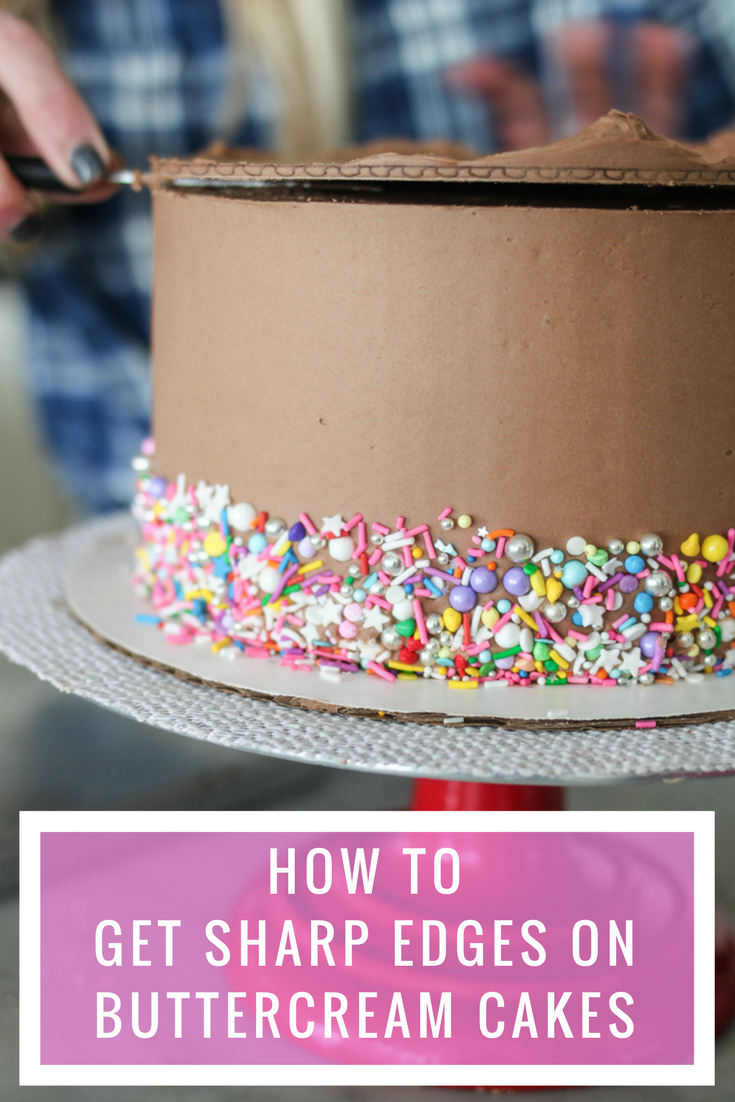 How to Get a Sharp Edge on Your Buttercream Frosted Cake -   21 cake decor step by step
 ideas
