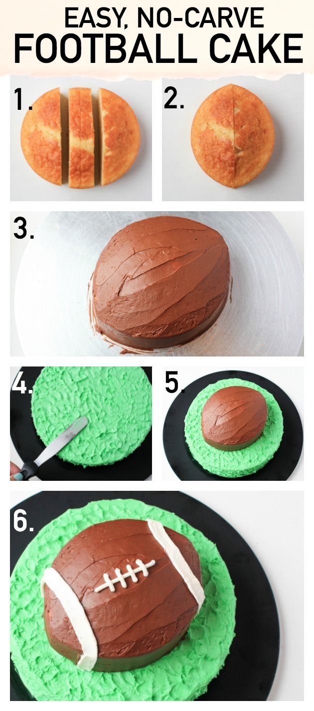How to Make a Football Cake: Easy 6-Step Tutorial -   21 cake decor step by step ideas