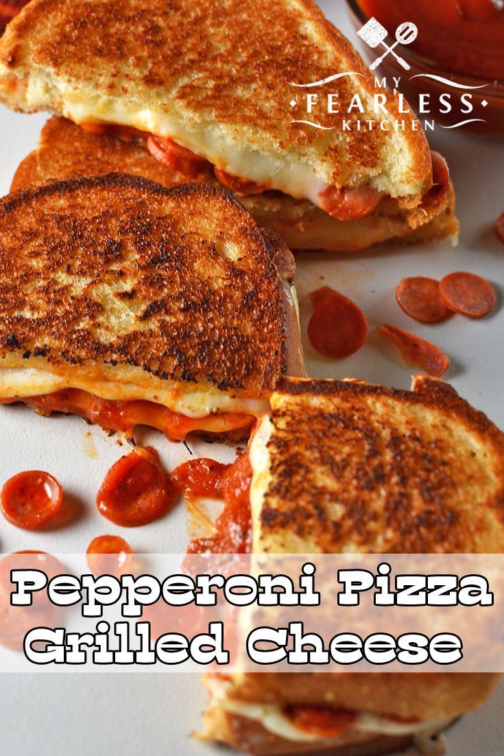 Pepperoni Pizza Grilled Cheese from My Fearless Kitchen. Grilled cheese sandwiches can be so much fun! Kick your next one up a notch with this Pepperoni Pizza Grilled Cheese Sandwich. It's perfect for kids and parents on your next pizza night. -   21 grilling recipes for kids
 ideas