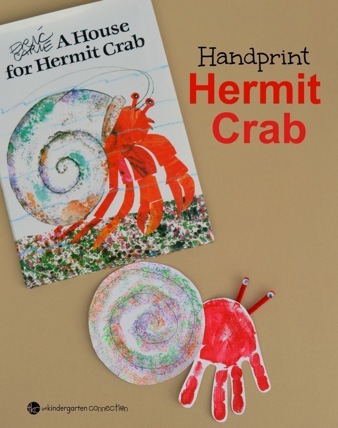 Handprint Hermit Crab Craft -   21 handprint beach crafts
 ideas