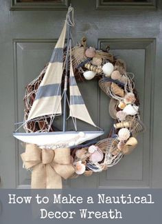 How to Make a Wreath with Nautical Decor -   21 nautical decor wreath
 ideas