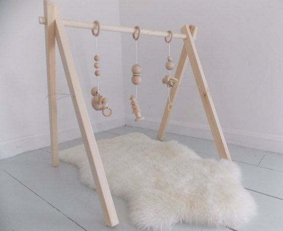 Wooden Baby Play Gym ? Ships Fast ? Foldable ? Eco-friendly Organic Toys ? Scandinavian Minimalism ? Hanging Toys NOT included -   21 nursery decor scandinavian
 ideas