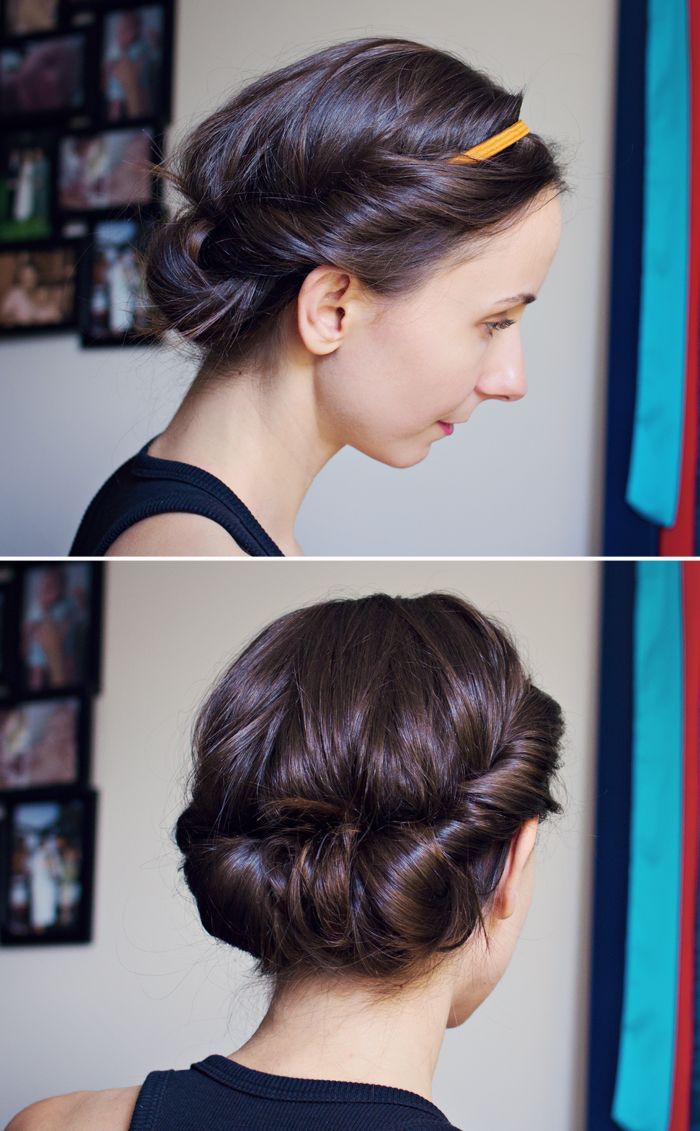 Hair Tutorial: Easy Headband Updo -   21 work style hair
 ideas