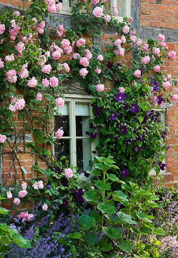 25 Marvelous Flower Walls -   22 cottage front garden
 ideas