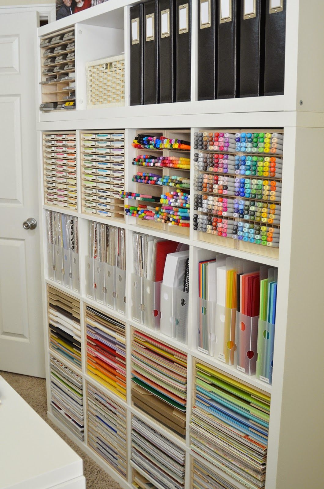Jeanne's Paper Crafts: An update and a little re-organization of my craft studio! -   22 crafts organization pens
 ideas