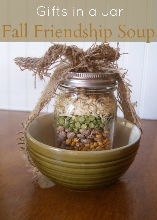{Gifts in a Jar} Fall Friendship Soup Mix -   22 diy food in a jar
 ideas