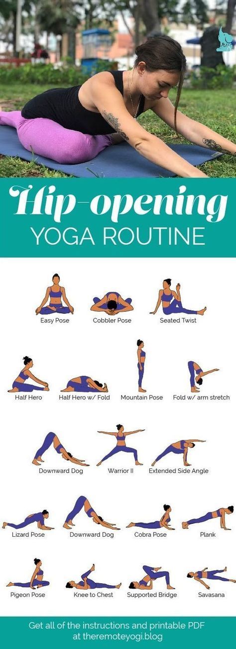 Yoga Flow to Open the Hips - Free PDF -   22 fitness design yoga poses
 ideas