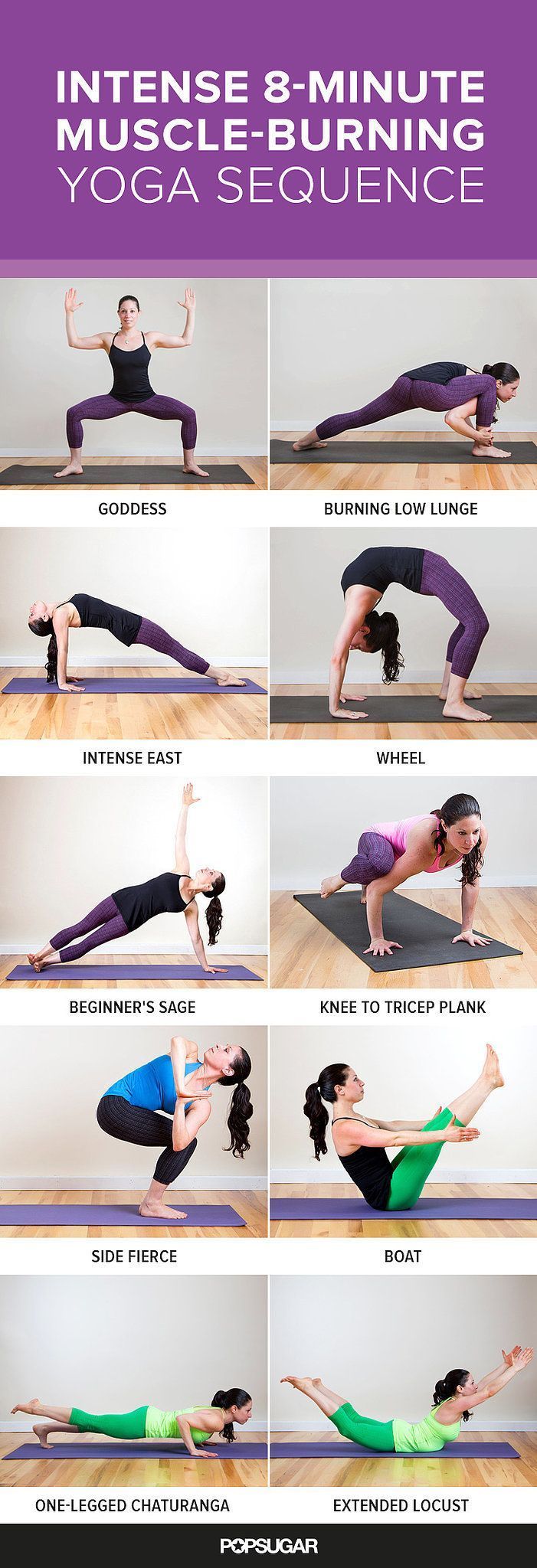 Get an Intense Burn With This 8-Minute Yoga Sequence -   22 fitness design yoga poses
 ideas