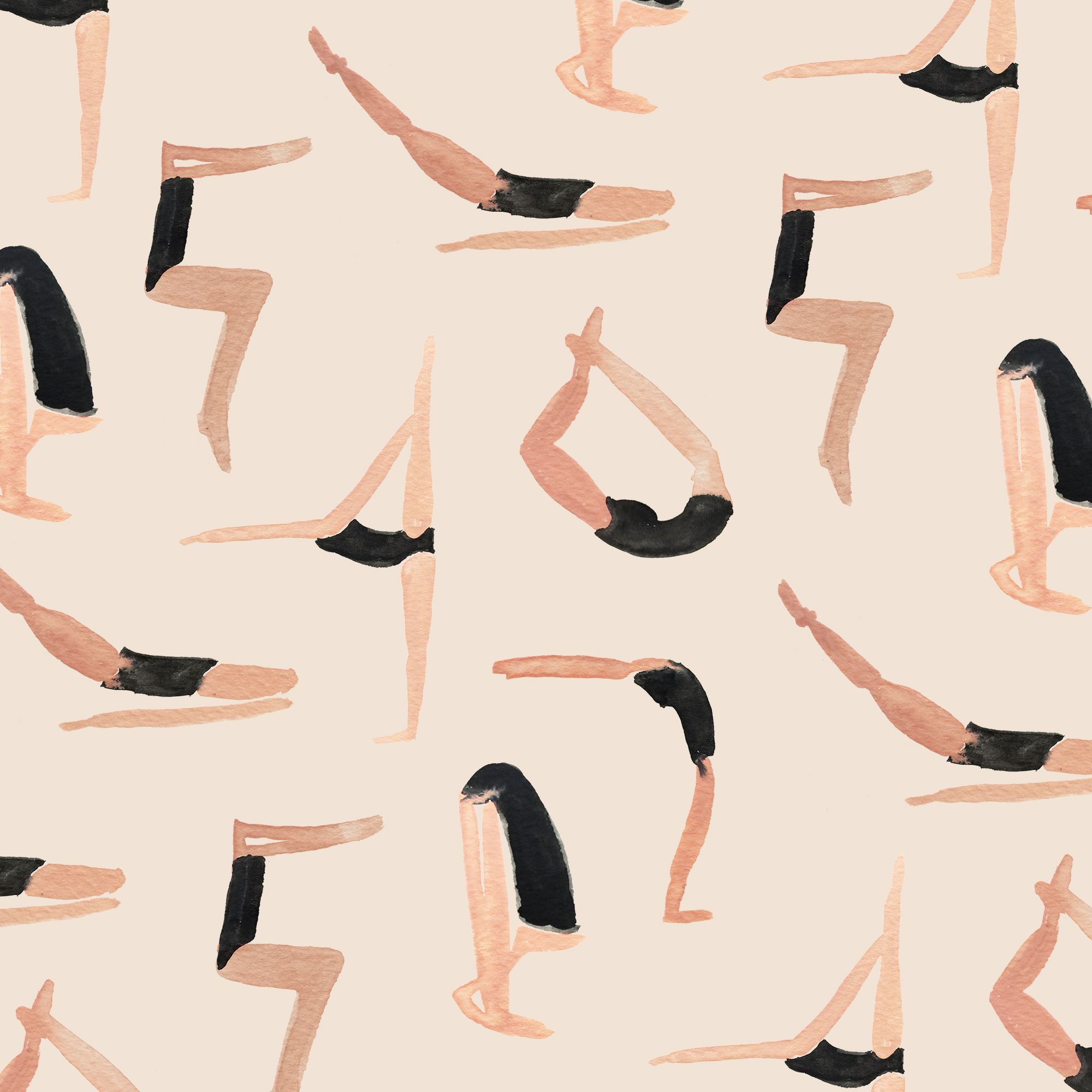 Yoga Class pattern by Sara Combs -   22 fitness design yoga poses
 ideas