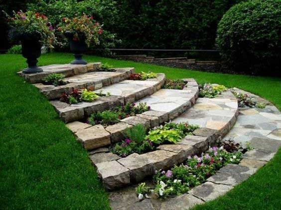 22 modern garden slope ideas