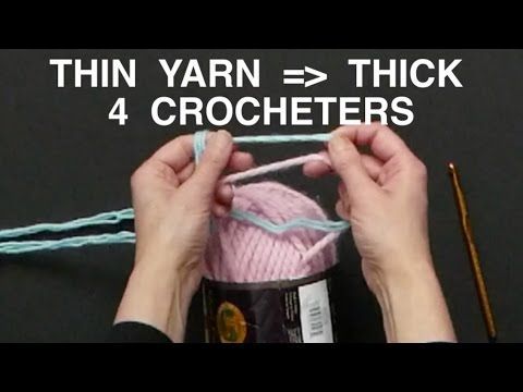 Crocheters Turn Your Thin Yarn Into Thick (Bulky) Yarn - triple strand DK to Bulky  YouTube -   22 thin yarn crafts
 ideas