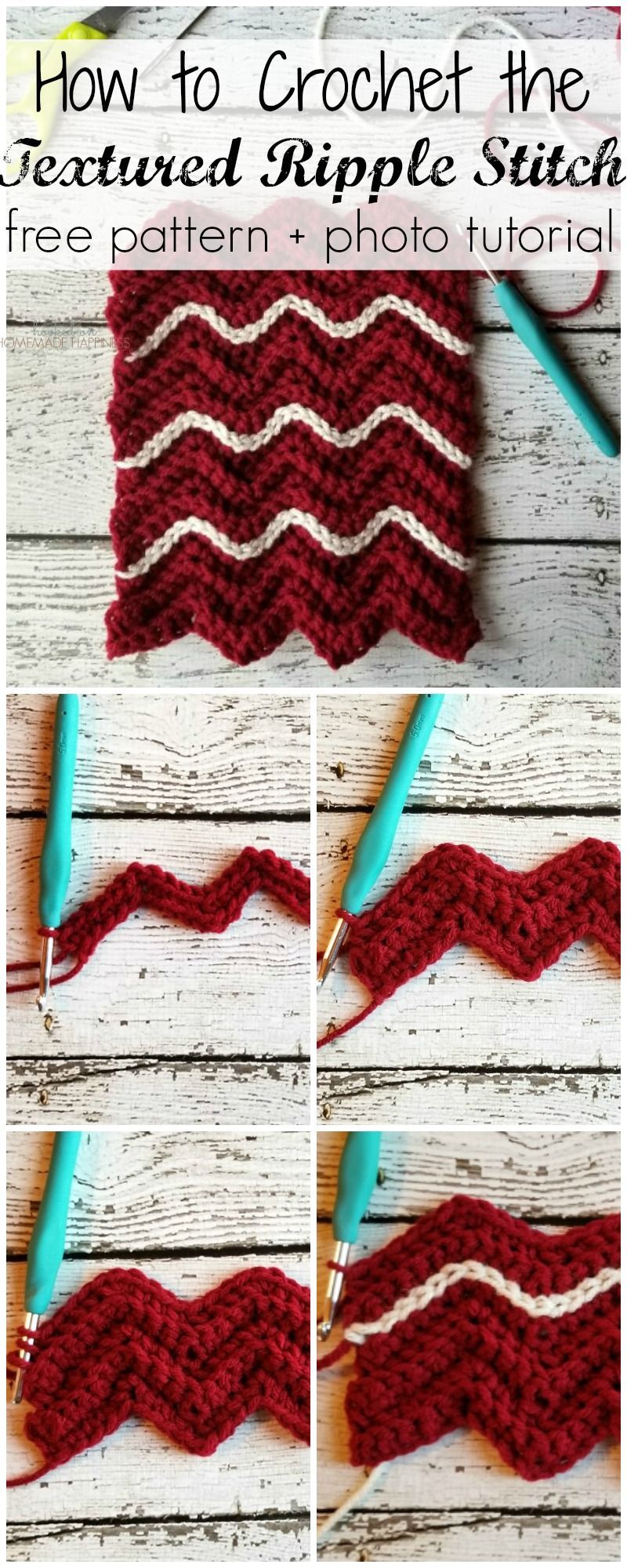 How to Crochet the Textured Ripple Stitch -   22 thin yarn crafts
 ideas