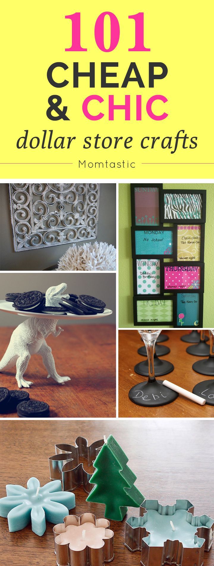 101 Cheap & Chic Dollar Store Crafts -   23 cheap crafts room
 ideas