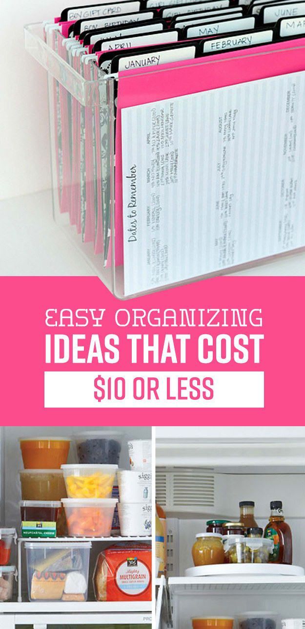 7 Easy Organizing Ideas That Cost $10 Or Less -   23 diy decorations organizing
 ideas