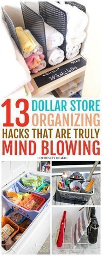 13 Creative Dollar Store Organizing Hacks You'll Love -   23 diy decorations organizing
 ideas