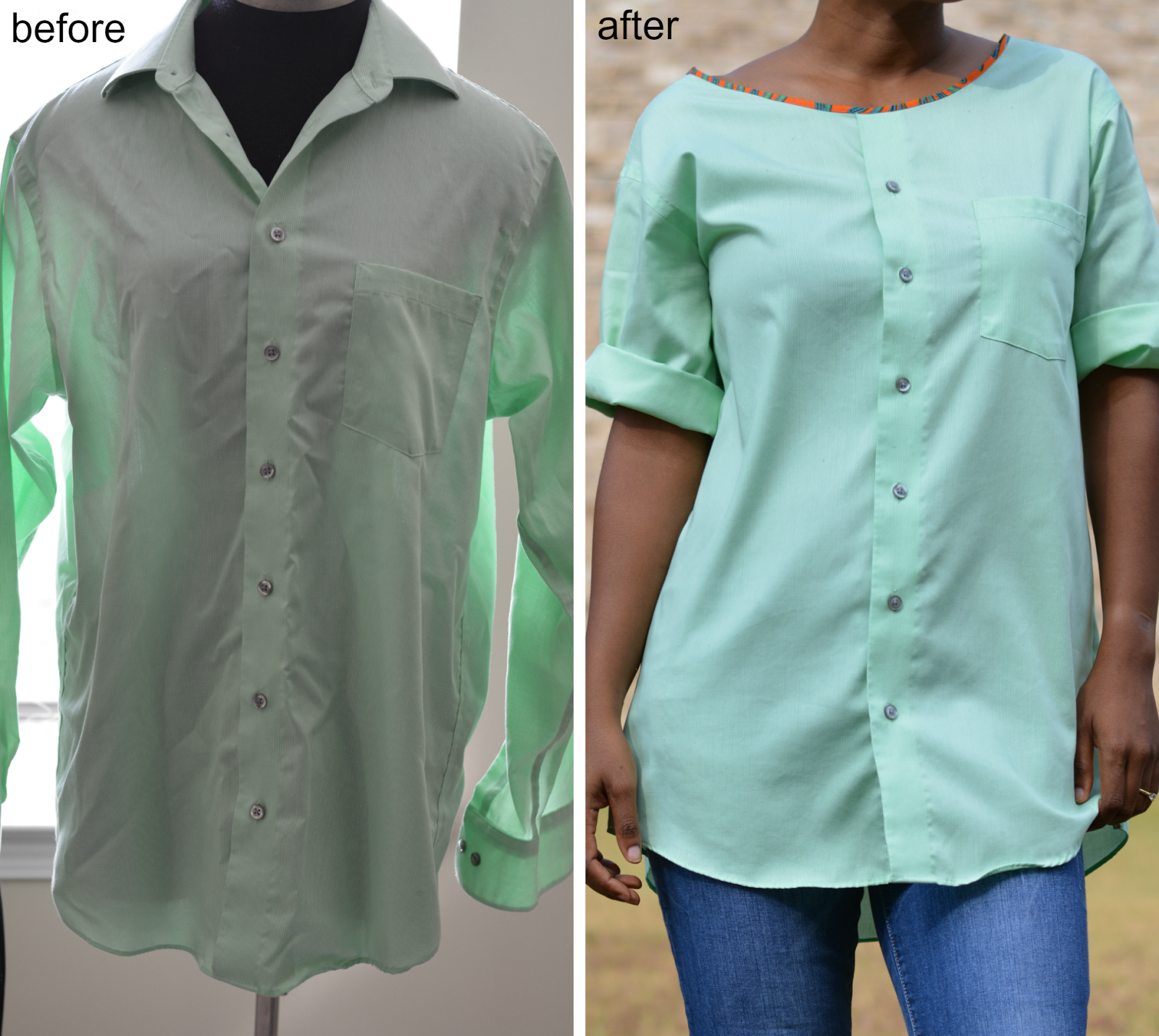 23 diy shirts collar
 ideas