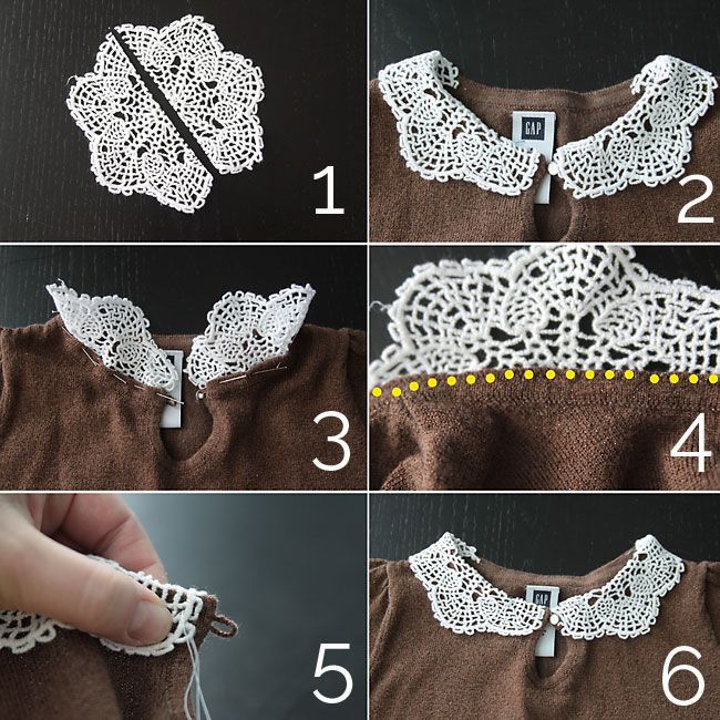 DIY doily collar {easy sewing tutorial -   23 diy shirts collar
 ideas