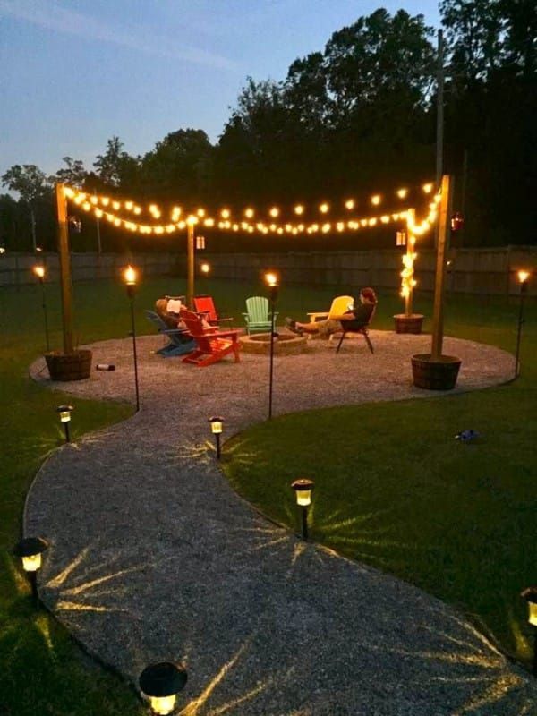 Homeowners Tear Up Their Pretty Grass To Create A Beautiful Backyard Fire Pit -   23 garden patio area
 ideas