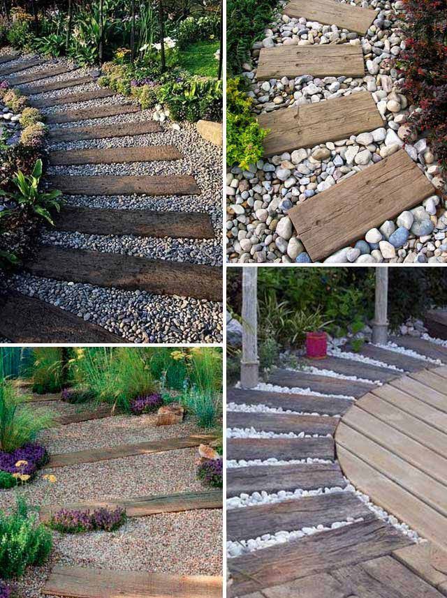 Lay a Stepping Stones and Path Combo to Update Your Landscape -   23 garden patio area
 ideas