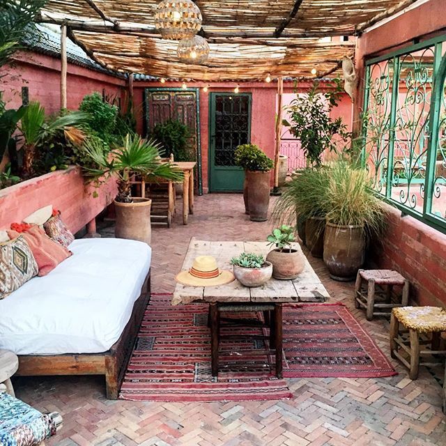 Sad to be leaving this beautiful haven. We'll be back @riadjardinsecret xx -   23 garden patio area
 ideas