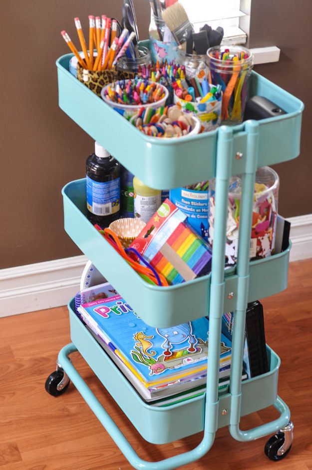 49 Clever Storage Solutions For Living With Kids -   23 kids crafts storage
 ideas