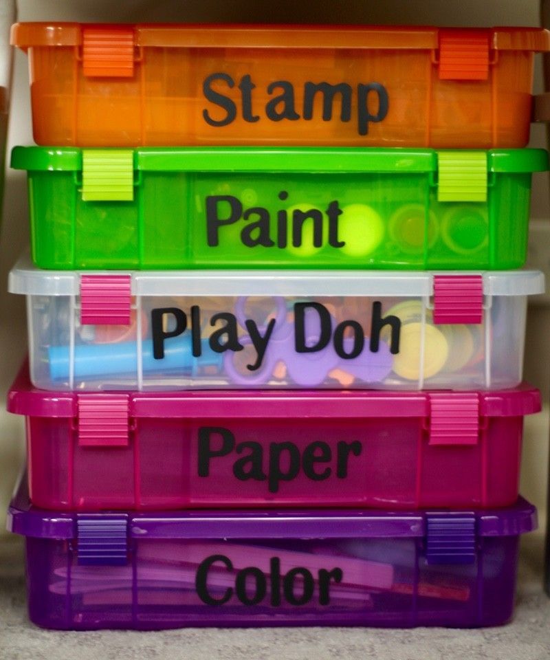 23 kids crafts storage
 ideas