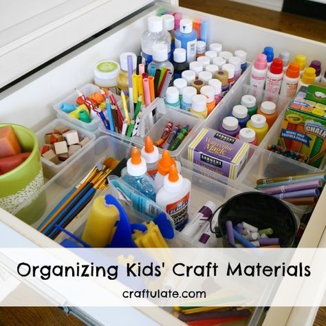 Get your kids'craft materials organized with these top tips! -   23 kids crafts storage
 ideas
