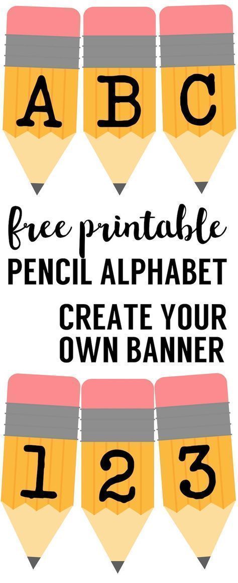 Welcome Back School Banner {Pencil Letters -   23 preschool crafts back to school
 ideas