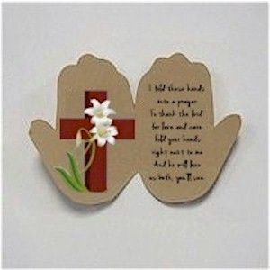 Handprint Easter Prayer -   23 religious easter crafts
 ideas